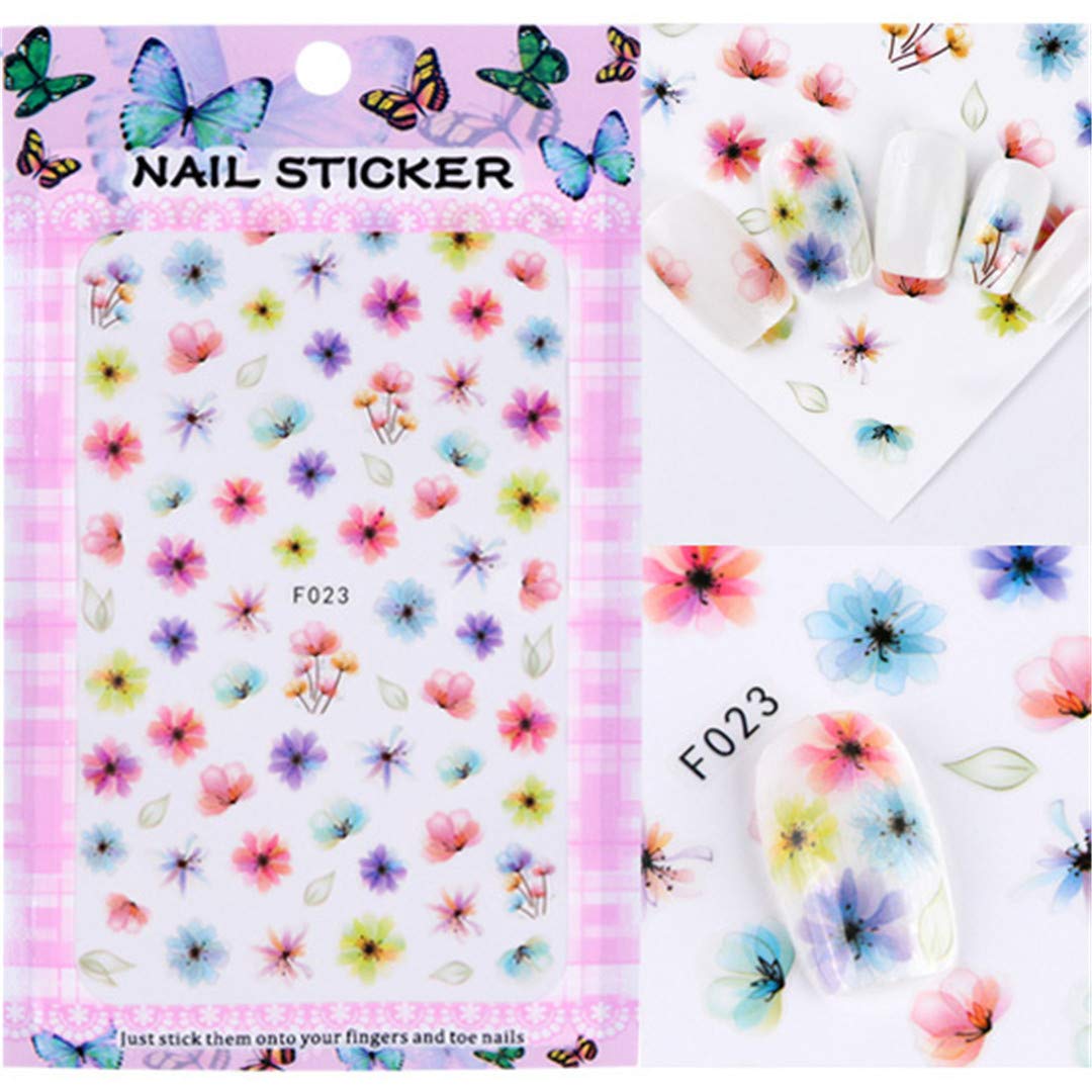 Flower Nail Stickers -F023 – Glitter Arty Nails