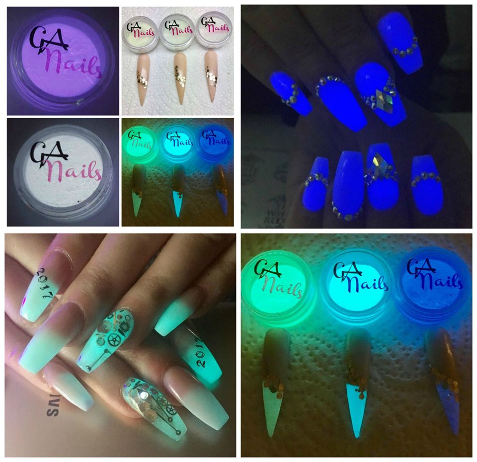 glow in the dark pigment powder for nails