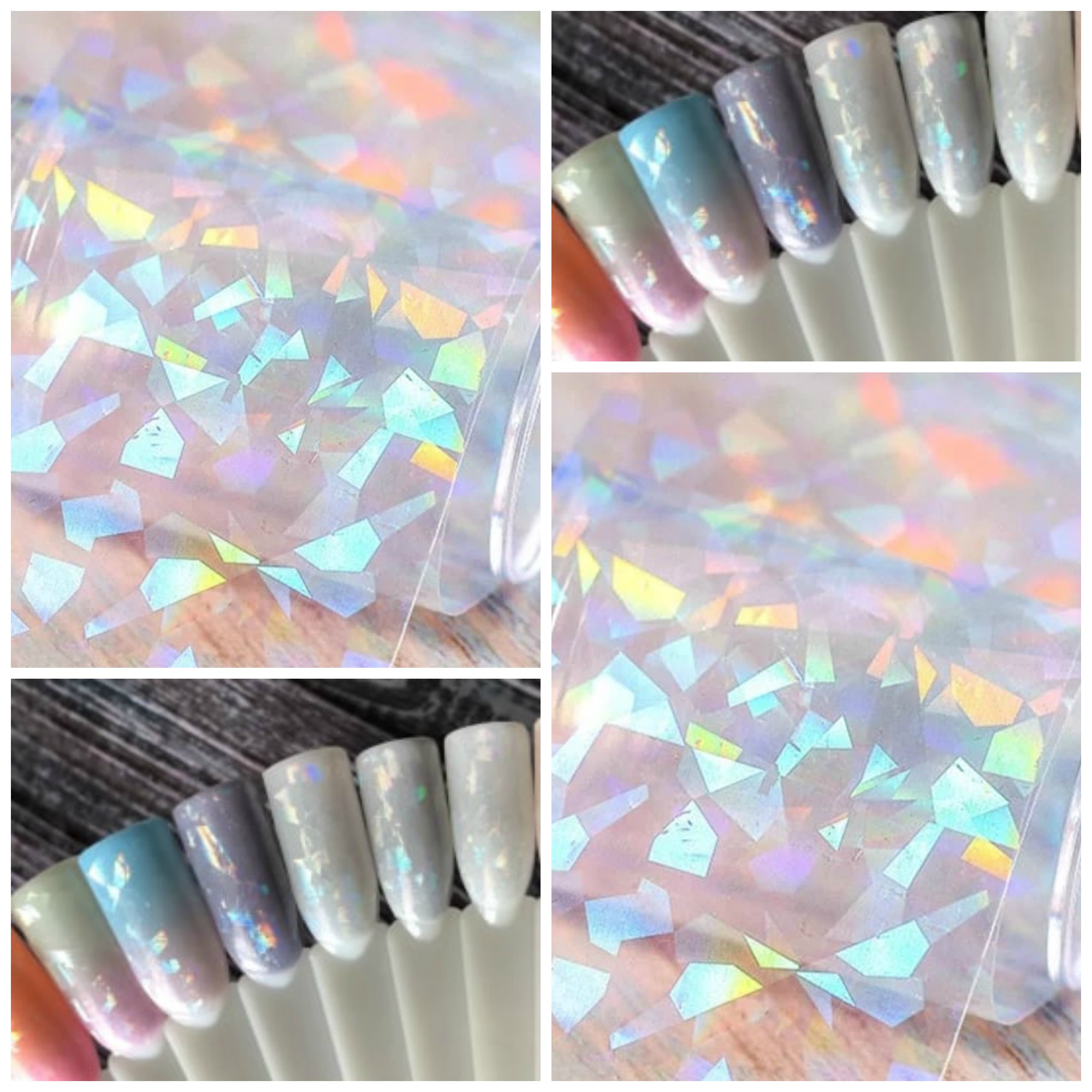 Iridescent Rainbow Shards Foil – 1m Long – Glitter Arty Nails